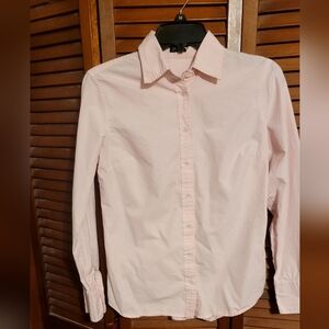 J Crew Haberdashery women's Button Down Blouse With Seer Sucker Design Small